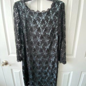 Adrianna Papell Lace & Beaded Dress sz 14 Worn Once ⬇️reduced Make Offer